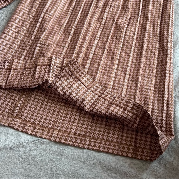 NWT Massimo Dutti Wide Leg Culotte Pleated Houndstooth Trouser Pants Spring 2018 - Picture 9 of 17